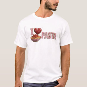 Camiseta Dynamic Pink I LOVE PASTA Creación Personalizada