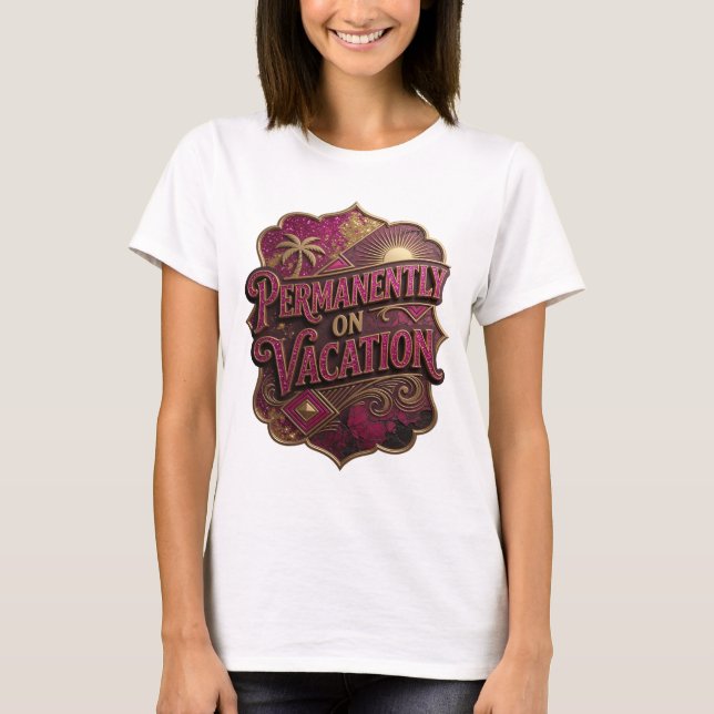 Camiseta Dynamic Purple DE VACACIONES PERMANENTES Imprimir (Anverso)