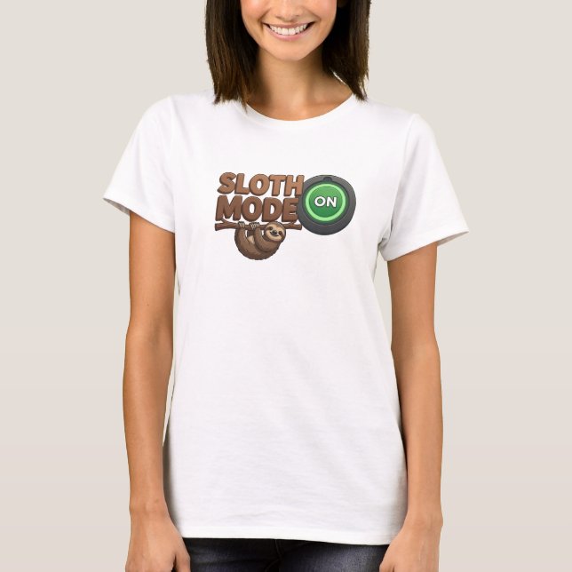 Camiseta Dynamic Red SLOTH MODE ON Arte de Moda (Anverso)