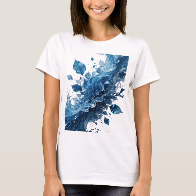 Camiseta Dynamic Silver NENÚFARES Arte de Texto 3D (Anverso)