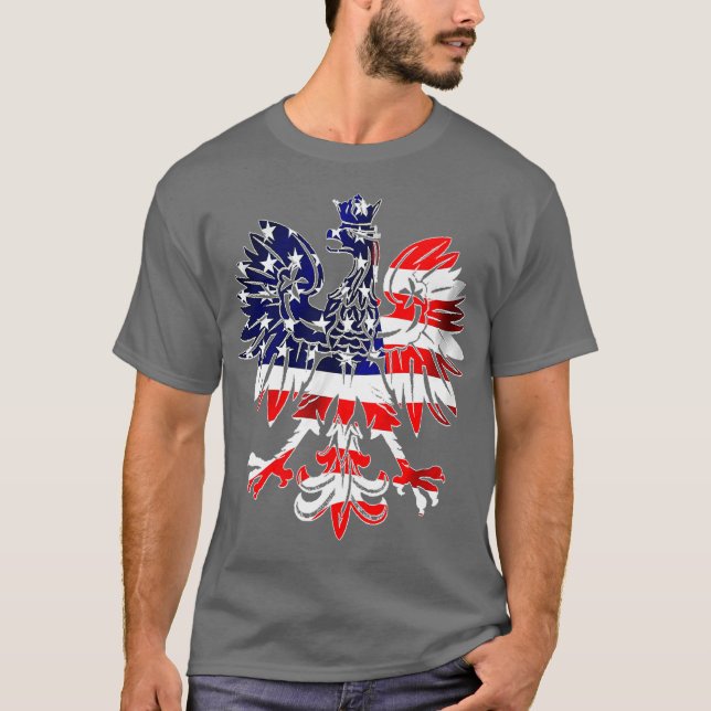 Camiseta Dyngus Day Águila polaca Bandera de Estados Unidos (Anverso)