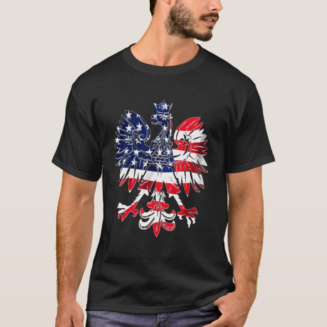 Camiseta Dyngus Day Águila Polaca Bandera Estadounidense Us (Anverso)
