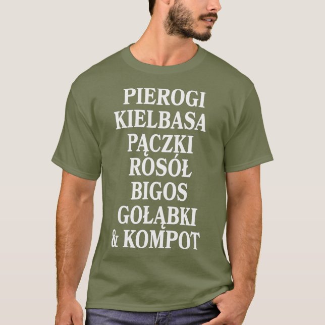 Camiseta Dyngus polacos de alimentación Pierogi Kielbasa Pa (Anverso)