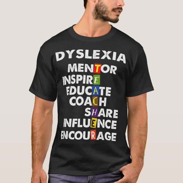 Camiseta Dyslexia Profesora Terapista Orgullosa Educar Dysl (Anverso)