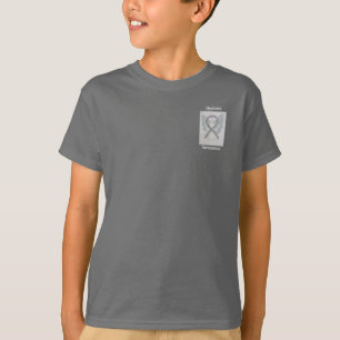 Camiseta Dyslexia Silver Awareness Ribbon Angel Personaliza