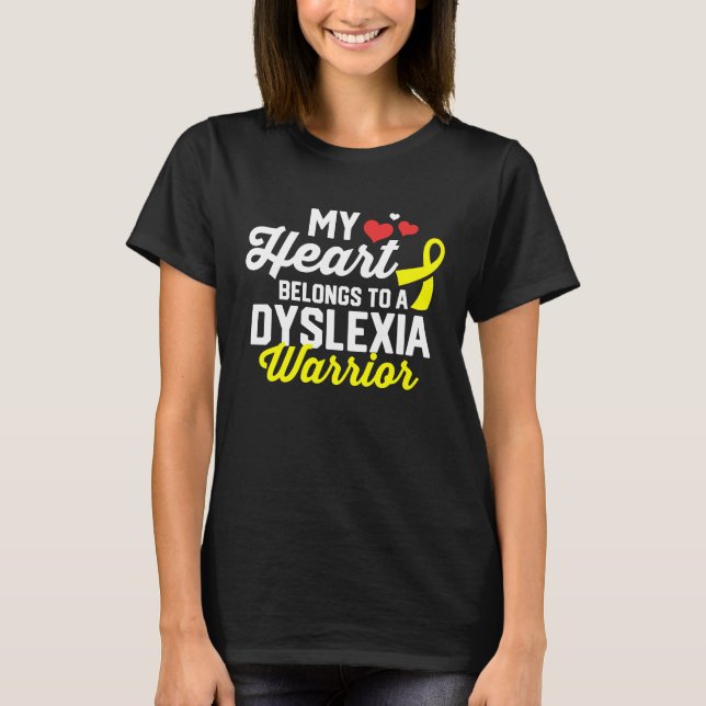 Camiseta Dyslexia Warrior Survivor Support Awareness Recove (Anverso)