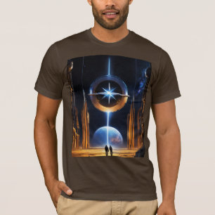 Camiseta Dyson StarGate - Tee futurista de estructura cósmi