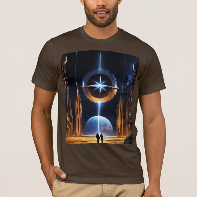 Camiseta Dyson StarGate - Tee futurista de estructura cósmi (Anverso)