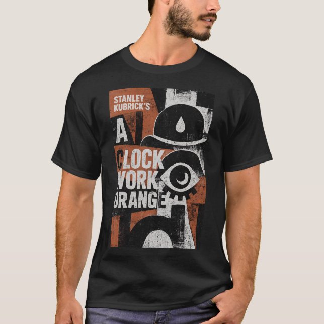 Camiseta Dystopian Droog: Retro Future Abstract (Anverso)