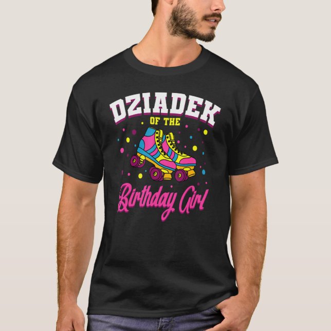 Camiseta Dziadek Del Chica De Cumpleaños Patines Bday Sk (Anverso)