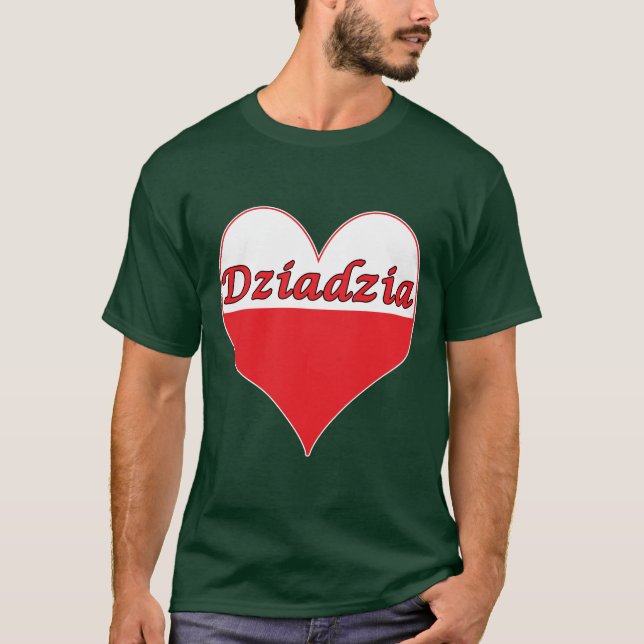 Camiseta Dziadzia Corazón Polaco (Anverso)
