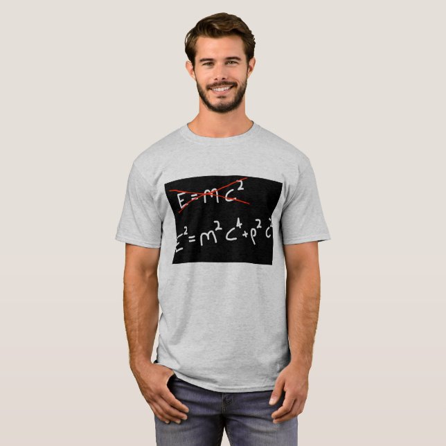 Camiseta e2=m2c4+p2c2 (Anverso completo)