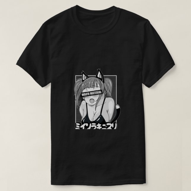 Camiseta E:\AnhgocUpZZ\Ahegao material waifu lewd neko anim (Diseño del anverso)
