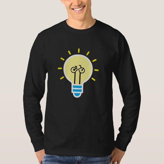 Camiseta E Bicicleta Bombilla de luz (Anverso)