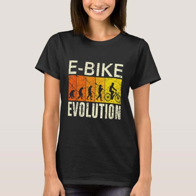 Camiseta E Bicicleta Evolución Mono Bicicleta de Desarrollo (Anverso)