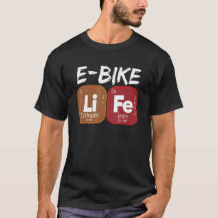 Camiseta E Bicicleta Vida Periódica Mesa Bicicletas Eléctri