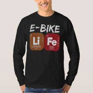 Camiseta E Bicicleta Vida Periódica Mesa Bicicletas Eléctri