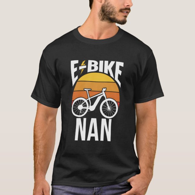 Camiseta E-Bike Nan Rider Cycling Electric Cyclist Grandma (Anverso)