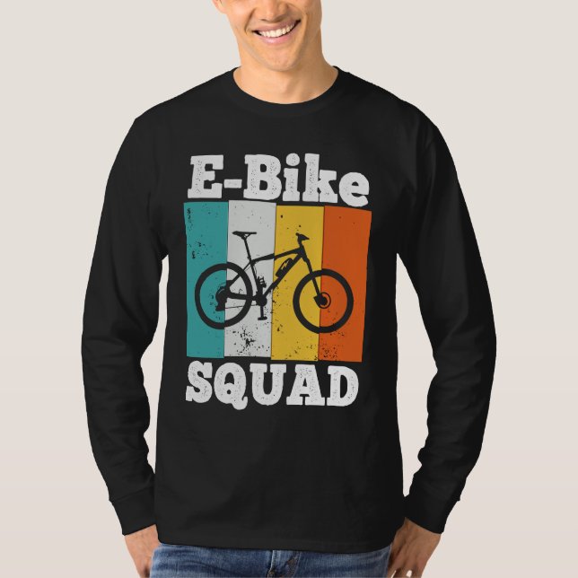 Camiseta E Bike Squad  EBike Team E Biking Retro E Bike (Anverso)