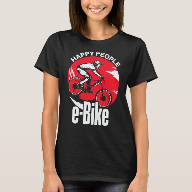 Camiseta E Biker  E Bike Saying I Love E Biking (Anverso)