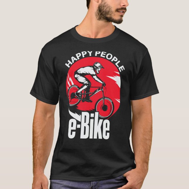 Camiseta E Biker  E Bike Saying I Love E Biking (Anverso)