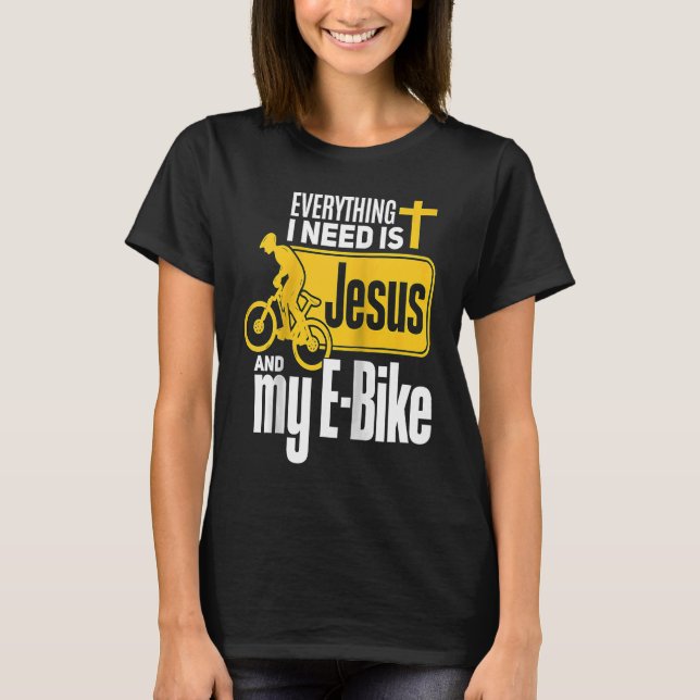 Camiseta E Biker Jesús y E Biking Religioso EBiker (Anverso)