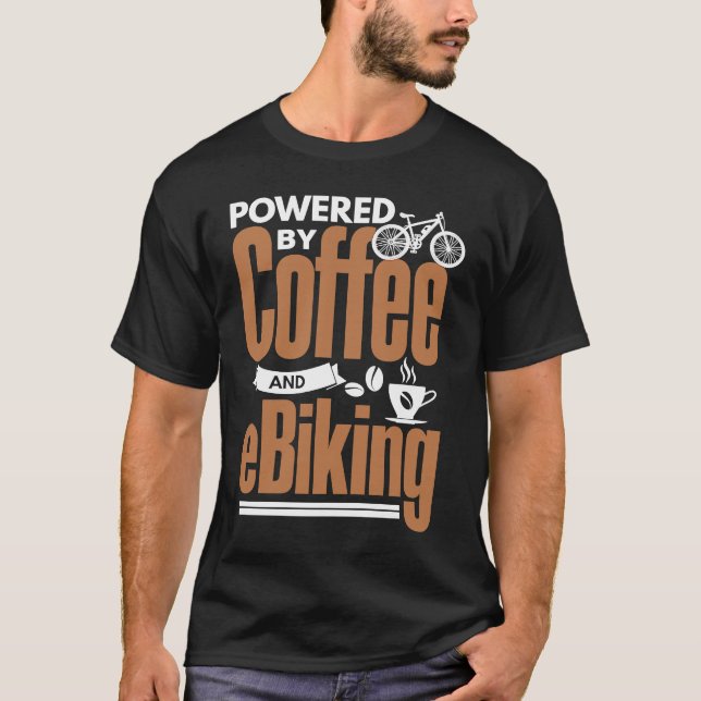 Camiseta E Café Biker EBike Bicicleta Eléctrica E Bicicleta (Anverso)