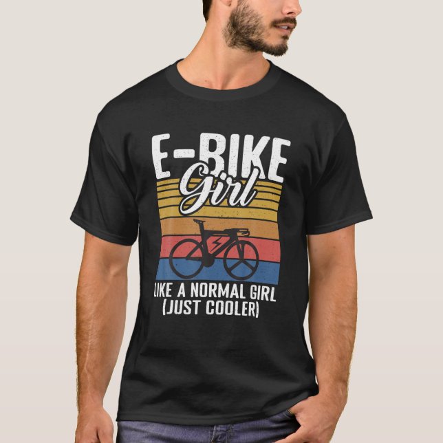 Camiseta E Chica De Bicicletas Como Un Chica Normal, Solo R (Anverso)