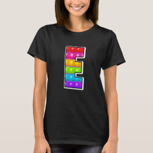 Camiseta E Cutest Capital Letra C Alphabet Funny Poppin Ki