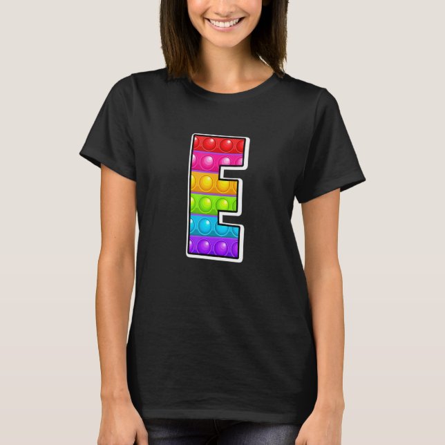 Camiseta E Cutest Capital Letra C Alphabet Funny Poppin Ki (Anverso)