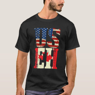 Camiseta E.E.U.U.A. Divertido Canadá Bandera estadounidense