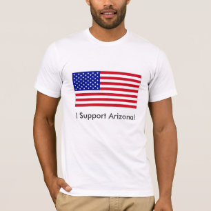 Camiseta ¡E.E.U.U.-Bandera-Grande, apoyo Arizona!