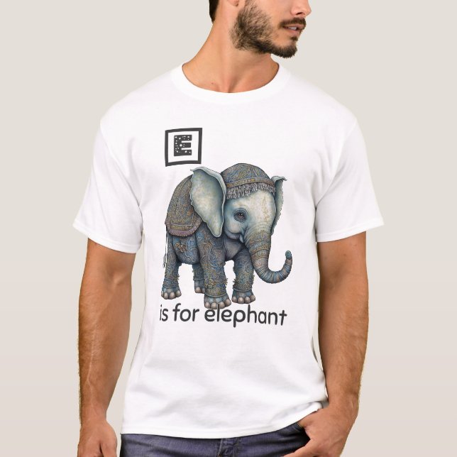 Camiseta E es para Elephant T-Shirt (Anverso)