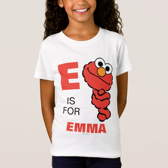 Camiseta E es para Elmo | Añadir su nombre (Anverso)