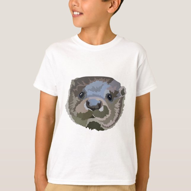 Camiseta E es para Eurasian Otter (Anverso)
