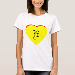 Camiseta "E" Invitación a la Boda Roja Amarilla al MUSEO