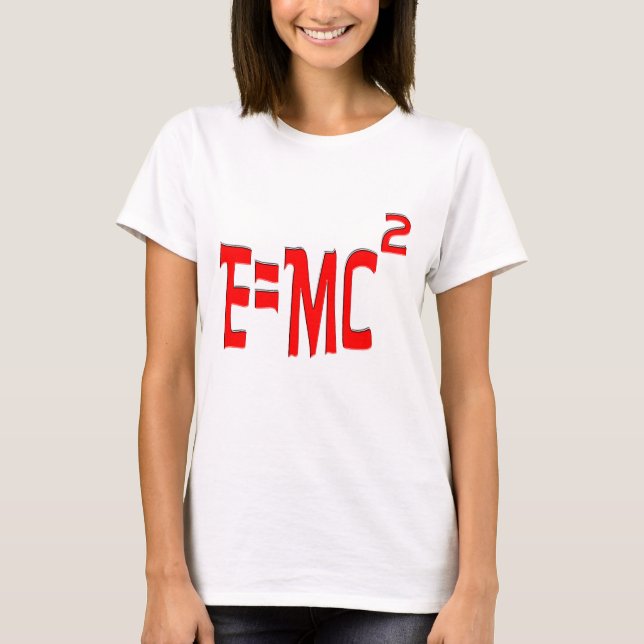 Camiseta E=MC2 (rojo) (Anverso)