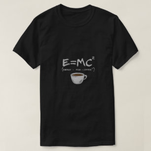 Camiseta E=MC² Coffee Parody T-Shirt - Energy = Leche × Cof