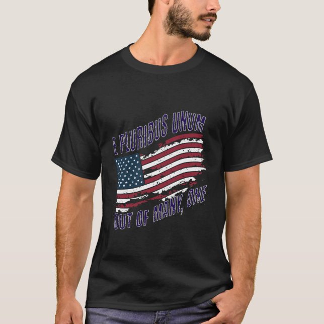 Camiseta E Pluribus Unum Patriótico (Anverso)