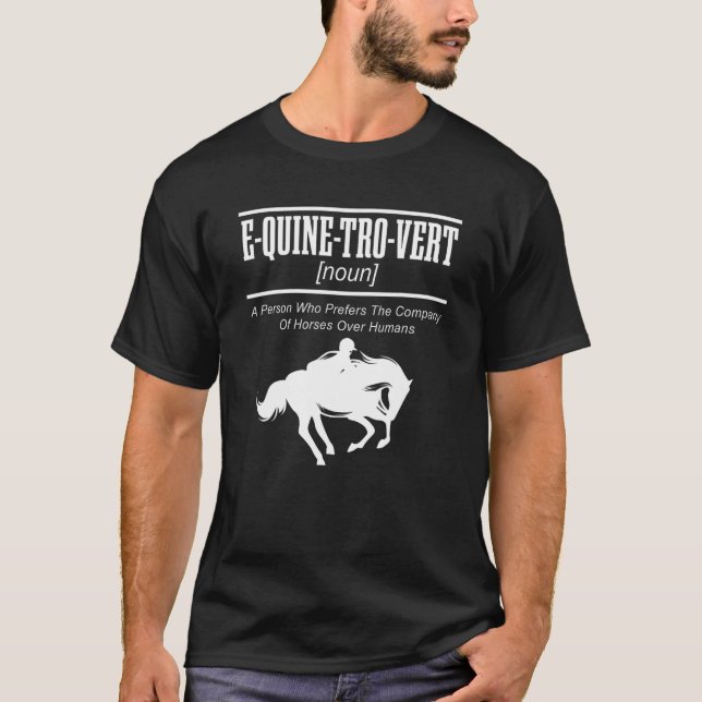 Camiseta E QUINE TRO VERT Caballo ecuestre de caballos (Anverso)