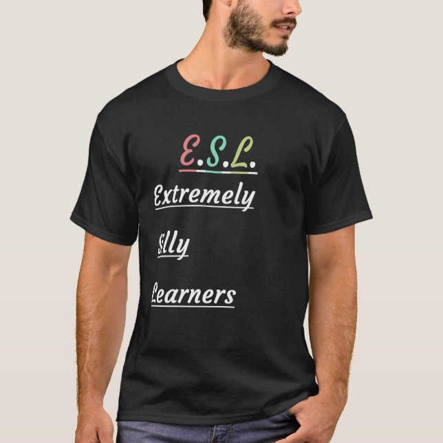 Camiseta E.S.L. humorística - Alumnos extremadamente tontos (Anverso)