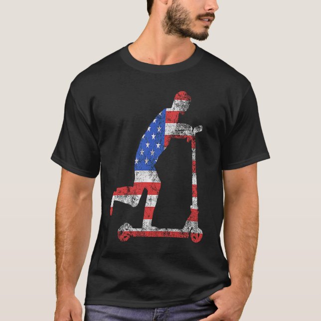 Camiseta E Scooter USA American Electric Scooter Driver Sco (Anverso)