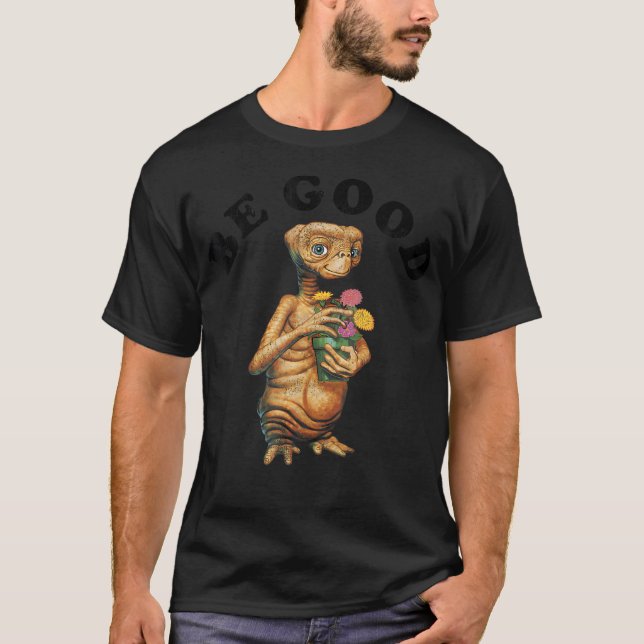 Camiseta E.T. Be Good E.T. Holding Flower Pot Graphic (Anverso)