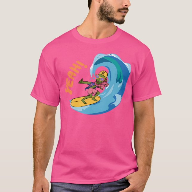 Camiseta E.T Curtindo Uma Onda. (Anverso)