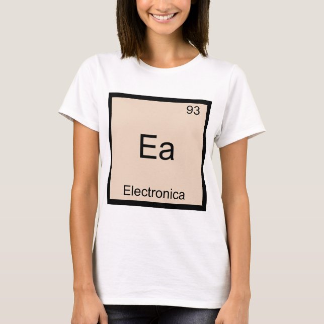 Camiseta Ea - Símbolo de Elemento de Química Divertida Elec (Anverso)