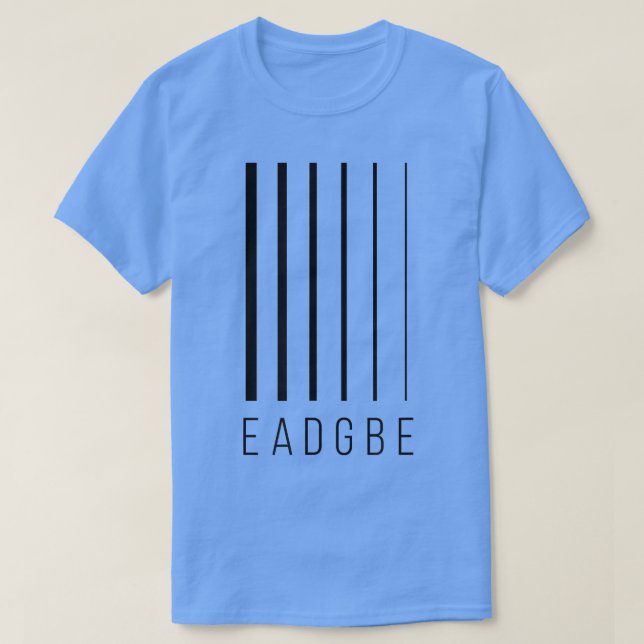 Camiseta EADGBE 6 String Guitar Player & GuitaristCool 658 (Diseño del anverso)