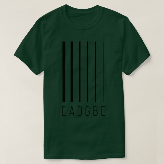 Camiseta EADGBE 6 String Guitar Player & GuitaristCool Prem (Diseño del anverso)