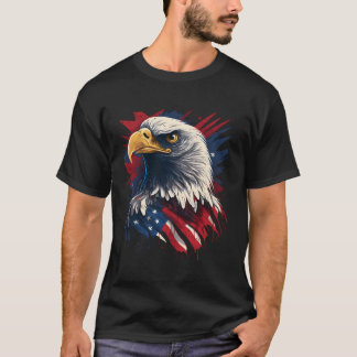 Camiseta Eagle 4 De Julio En Águila Patriótica Estadouniden