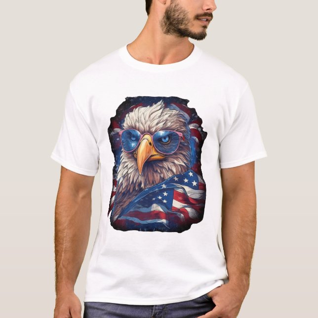 Camiseta Eagle American Flag (Anverso)