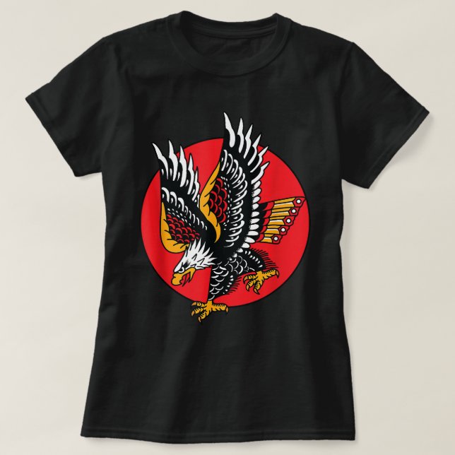 Camiseta Eagle American Tradicional Tattoo Tattoo Ink Old S (Diseño del anverso)